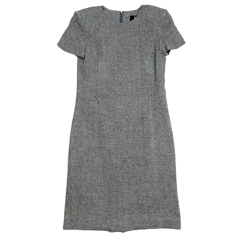 ALGO Women's Size 36 Wool Cashmere Blend Grey Midi Length Short Sleeve Dress